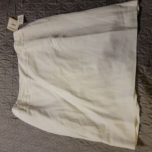 White Linen Skirt